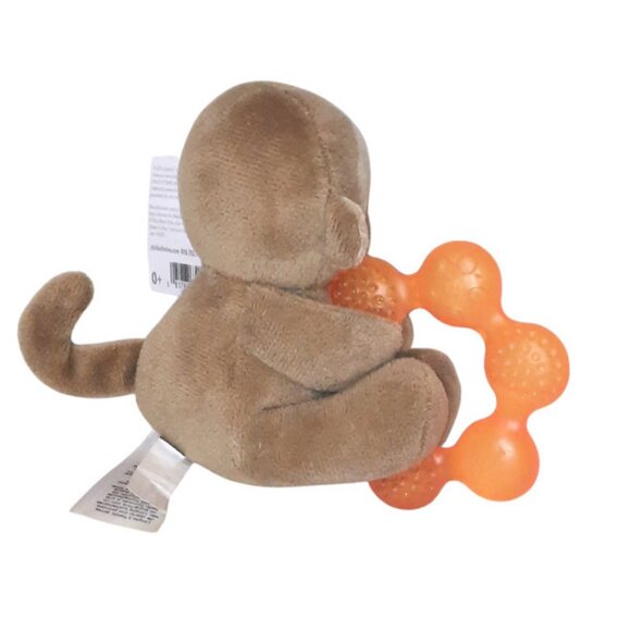 2015 Carter's Child Of Mine Monkey Orange Teether Ring Stuffed Plush Toy 5" - Picture 2 of 4
